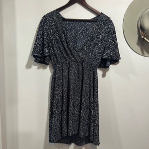 Navy dot dress